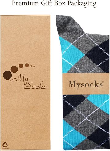 جوارب طويلة للركبة للجنسين من MySocks Argyle in Kuwait
