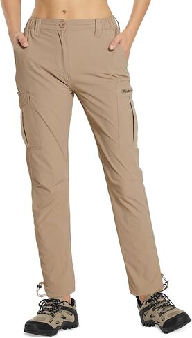 MOURCE Womens Hiking Pants Lightweight Quick Dry - Water Resistant Outdoor UPF 50 Cargo Pants for Women with Pockets in Kuwait