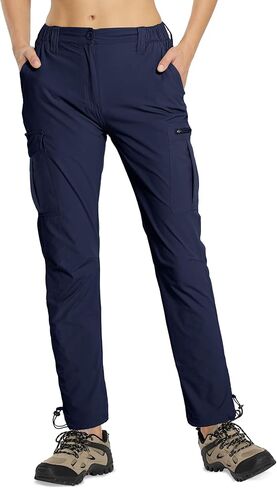 MOURCE Womens Hiking Pants Lightweight Quick Dry - Water Resistant Outdoor UPF 50 Cargo Pants for Women with Pockets in Kuwait