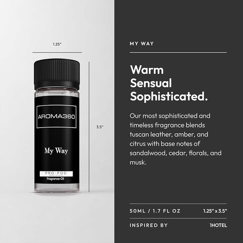 زيت موزع عطور Aroma360 Pro-Pod - مجموعة مكونة من 3 قطع - 50 مل - My Way، Chandelier، Dream On in Kuwait