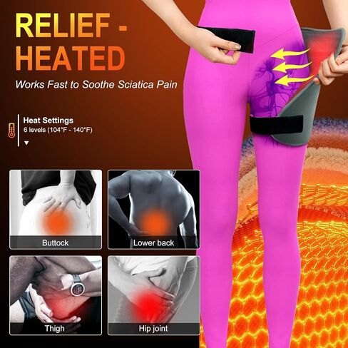 Koviti Hip Heating Pad for Sciatica Pain Relief - Heated Hip Support Brace Electric Heat Pad for Lower Back Thigh Buttock Birthday Gifts for Women Men Mom in Saudi Arabia