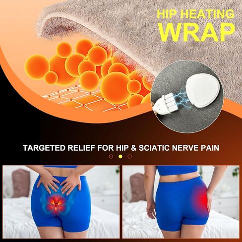 Koviti Hip Heating Pad for Sciatica Pain Relief - Heated Hip Support Brace Electric Heat Pad for Lower Back Thigh Buttock Birthday Gifts for Women Men Mom in Saudi Arabia