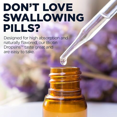 مكمل KAL Ultra Biotin DropIns 10,000 ميكروغرام | تركيبة صحية لنمو الشعر | صحة الجلد ودعم الأظافر القوية | نكهة التوت المختلطة الطبيعية | 2 أونصة | عبوة من 2 in Kuwait