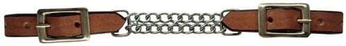 Showman Leather Curb Strap w/Double Chain in Saudi Arabia