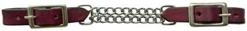Showman Leather Curb Strap w/Double Chain in Saudi Arabia