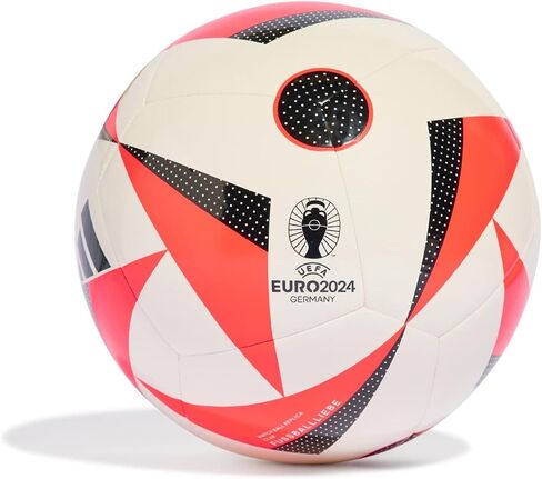 كرة adidas Fussballliebe Club Euro 2024 IN9372، للجنسين، كرة قدم، أبيض/أحمر شمسي/أسود، 3 in Saudi Arabia