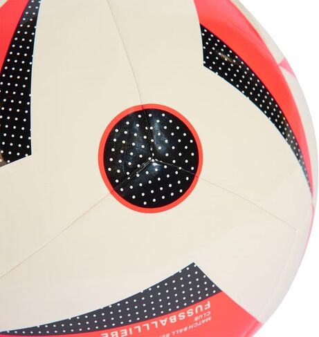 كرة adidas Fussballliebe Club Euro 2024 IN9372، للجنسين، كرة قدم، أبيض/أحمر شمسي/أسود، 3 in Saudi Arabia