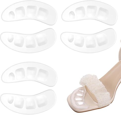 Women's Metatarsal Pads, 3 Pairs Ball of Foot Cushions for Heels Forefoot Pads High Heel Comfort Pads Non-Slip Silicone Shoe Pads Clear High Heel Cushion Inserts for Women Girls High Heels Shoes in Saudi Arabia