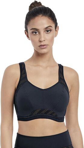 Freya Women's Plus-Size Epic Underwire Crop Top Sports Bra with Molded Inner Bra, Atomic Navy, 40C in Saudi Arabia