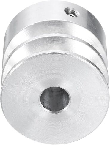 uxcell V-Type Pulley 8mm Bore 30mm Outer Dia Double Groove Aluminum Alloy for Motor Shaft Drilling Machine 6mm(1/4") PU Shape Belt in Saudi Arabia