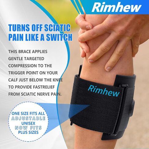 Rimhew self-heating adjustable knee brace Relieving sciatica providing pressure point support for leg and back pain and a acupressure system suitable for men and women in Saudi Arabia