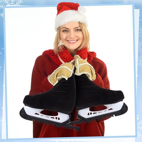 4 Pairs Ice Skate Guards Gift Set Include 2 Pairs Ice Skate Boot Covers and 2 Pairs Adjustable Ice Skate Blade Covers Skate Guards for Figure Skating, Roller Skates, Ice Skating Accessories in Saudi Arabia