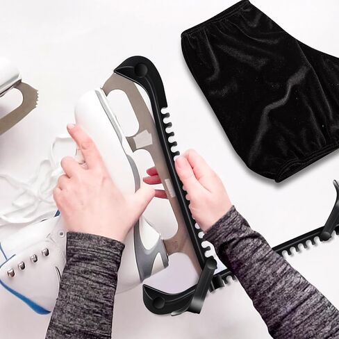 4 Pairs Ice Skate Guards Gift Set Include 2 Pairs Ice Skate Boot Covers and 2 Pairs Adjustable Ice Skate Blade Covers Skate Guards for Figure Skating, Roller Skates, Ice Skating Accessories in Saudi Arabia