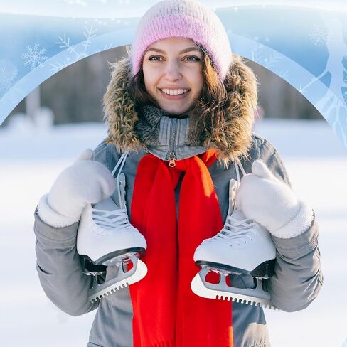 4 Pairs Ice Skate Guards Gift Set Include 2 Pairs Ice Skate Boot Covers and 2 Pairs Adjustable Ice Skate Blade Covers Skate Guards for Figure Skating, Roller Skates, Ice Skating Accessories in Saudi Arabia