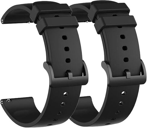 2 Pack Waterproof Bands Compatible with Amazfit Bip 3 Pro Watch Band, Soft Silicone Replacement Band for Amazfit Active/Gts 4 Mini/Gtr Mini/Bip 3 Smartwatch in Saudi Arabia