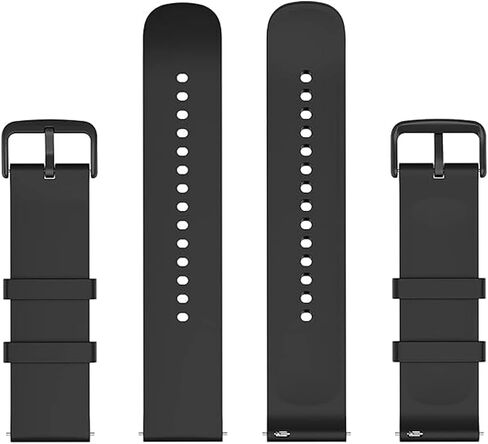 2 Pack Waterproof Bands Compatible with Amazfit Bip 3 Pro Watch Band, Soft Silicone Replacement Band for Amazfit Active/Gts 4 Mini/Gtr Mini/Bip 3 Smartwatch in Saudi Arabia