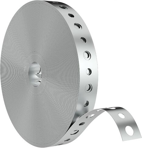 Galvanized Metal Pipe Strap 3/4-Inch x 100-Feet 24-Gauge for Pipe Support Metal Strapping with Holes Metal Pipe Hanger Strap in Kuwait