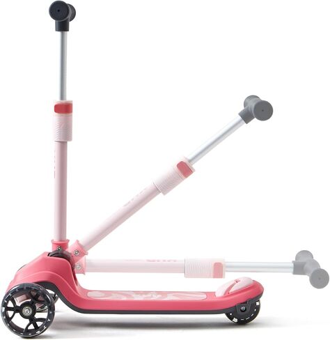 Kids Scooter, 3 LED Lighted Wheels, Any Height Adjustable Handlebar & Lean-to-Steer, Anti-Slip Deck, Easy-Fold Mechanism, Three-Wheel Scooter for Kids Ages 3-14（Pink） in Saudi Arabia