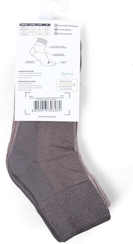 1SOCK2SOCK 6 Pack Diabetic Quarter Socks For Men and Women, Therapeutic, Non-Binding Circulatory, Silky Soft Cushioned Socks in Kuwait