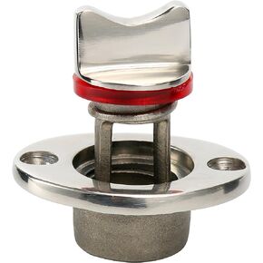 Amarine Made Oval Garboard Drain Plug Stainless Steel Boat Fits 1'' Hole, Thread for 3/4'' (1) Marine Bilge Plug Kit