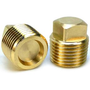 Boat Plugs 1/2 Inch Npt Solid Brass Boat Drain Plug, 2 Pack Garboard Drain Plug Boat Drain Plug Fits Most Boat Hulls (1/2 Inch NPT 2pcs)
