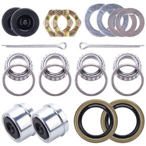 مجموعة TNNR 2 تناسب مجموعة محامل محور العجلة لمقطورة القارب 1-1/16 بوصة، مجموعات المحامل L44649/L44610، أختام الشحوم 12192 تيرابايت، أغطية الغبار والمقابس المطاطية 1.98 بوصة، صواميل المغزل، دبابيس كوتر in Kuwait