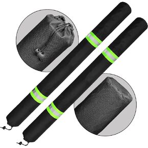 36 Inch Boat Trailer Guide Pole Pad and Cover with Capped End and reflective stripe for Ski Boat, Fishing Boat or Sailboat Trailer