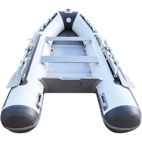 10FT Inflatable Dinghy Boat Transom Sport Tender Boat, 5 Person White Color in Kuwait