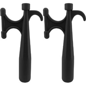ISURE MARINE 2Pcs Nylon Boat Hook Floating,Hook for Extension Pole,Unbreakable,Durable,Rust-Resistant Boat Hook Replacement Attachment Replacement Boat Hook End for Mooring Yacht Boat Kayak,Black