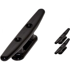 4" Black Nylon Boat Cleat 4 Inch - (2, 5, 10 Pack) - Rope Cleat, Kayak, PWC, Boat Ties, Boat Dock Cleats - Ideal for Marine, Deck, Nautical Decor