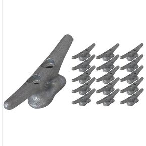 QPURO 4" Dock Cleat 4 Inch - (2, 5, 10 Pack) - Hot Dipped Galvanized Cast Iron Boat Cleats, Rope Cleat, Boat Dock Cleats - Ideal for Marine, Deck, Nautical Decor in Kuwait