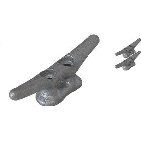 QPURO 4" Dock Cleat 4 Inch - (2, 5, 10 Pack) - Hot Dipped Galvanized Cast Iron Boat Cleats, Rope Cleat, Boat Dock Cleats - Ideal for Marine, Deck, Nautical Decor