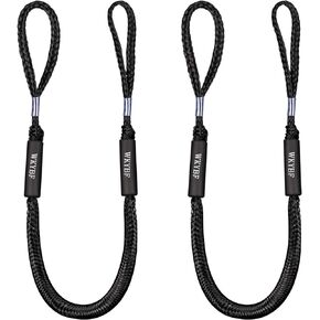 WKYBF 2 Pack Bungee Dock Line Mooring Rope for Boat Lines