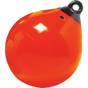 Taylor Made Products 61140 Tuff End Inflatable Vinyl Boat Buoy, Orange, 9 inch Diameter