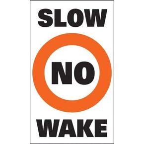 Taylor Made Sur-Mark Buoy Label 13" x 24" - Slow No Wake - Highly Visible and Brightly Colored - Fade Resistant - Self-Adhesive Vinyl - Sold in Pairs - Five Year Warranty - 2020108677