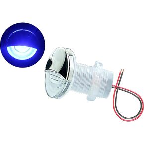 Marine Boat Courtesy Lights LED Cabin Step Light Stainless Steel Waterproof Flush Mounted 12 Volts 2 Pieces (Blue)