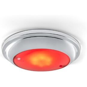 THALASSA 7" Marine Dome Light | Boat Ceiling Top LED Red and White Dual Color Lighting DC 10-30V Stainless Housing Seal Waterproof (White | Night Red) Cockpit lights for Ship Jets Houseboat Barge