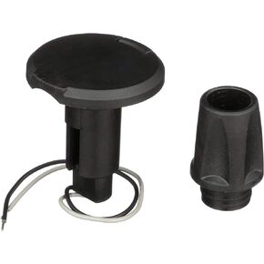 Attwood 910R2PB-7 LightArmor™ 910R Series Round Plug-in Light Base — for All-Around Pole Light, 2-Pin, Black Composite Cover