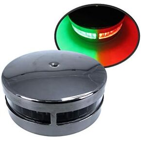 Pactrade Marine Horizontal SS304 Navigation Light Bicolor LED Green & Red 110LM