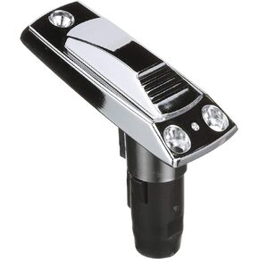 Attwood 911339-7 Rectangle 2-Pin Base for 12-Degree Angled Light Pole, Swivel Cover, Zamak Finish, 4 Inches x 1 5/8 Inches