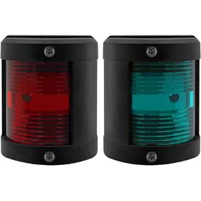 ISURE MARINE Boat Green Starboard and Red Port Side Black Stern LED Navigation Light 90° IP66 Anchor Signal Mast Light