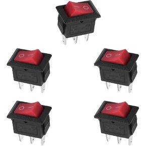 Fielect 1 قطعة KCD3 ON/Off قارب الروك التبديل 2Pin 250 فولت/15A 125 فولت/20A سيارة قارب الأحمر الروك التبديل تبديل in Kuwait