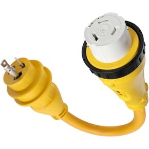 Marvine Cable Shore Power Adapter 30A L5-30P to 50A SS2-50R Dogbone 1.5Ft