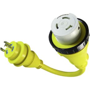 Marvine Cable Shore Power Adapter 30A L5-30P to 50A SS2-50R Dogbone 1.5Ft