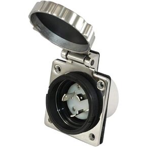 Conntek 30A 125V Locking Marine Boat Detachable Stainless Steel Power Inlet