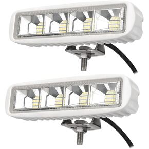 Young Marine 6 inch 72W Waterproof Led Boat Lights Spotlights Deck/Dock Marine Lights 4000LMS 120°Flood Light Led Light Bar, 2 Pack, 12/24 V