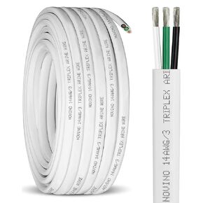 Marine Wire 8 Gauge,8 AWG Marine Wire,8/3 Marine Triplex Wire Boat Cable,8/3 Marine Grade Wire 8 Gauge Oxygen-Free Copper Wire for Automotive RV Boat Speaker Solar Outdoor 8/3 Marine Wire - 20ft