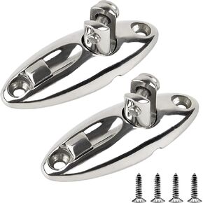 Bimini top Deck Hinge 316 Stainless Steel Bimini Top Hardware Deck Side Mount Quick Release Fittings Marine Bimini Top Parts for Boats with Screws