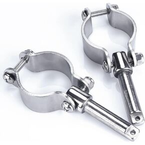 smartmarine 2X 316 Stainless Steel Clamp on Oarlocks or Rowlocks,Boat Oarlock Socket Marine Yacht