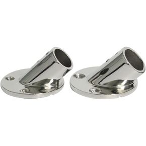2pcs Ship handrail Accessories Round Base, Ship Deck handrail 30/45 / 60/90 Degree Marine Hardware, Suitable for 7/8 inch / 1 inch Outer Diameter Pipe